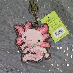 Chala Pink and Brown Axolotl Coin Purse Bag Charm